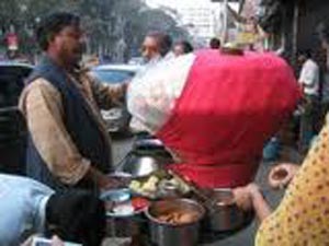 Street foods - phucka 'Phucka' is a popular street food in Kolkata in India