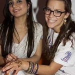 Khola Sheikh and Carly Risman at Red Ribbon's Bollywood Gala